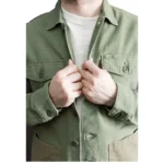 OrSlow 8345 Pocket Fatigue Shirt Reverse Sateen – Dark Olive Stone