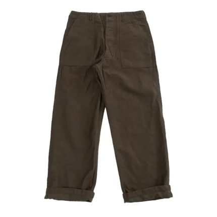 OrSlow 5104 Fatigue Pants Cotton Linen Moleskin Relax Fit – Coffee Brown