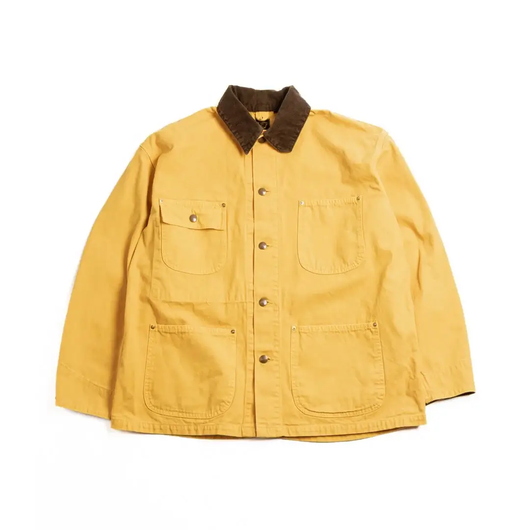 Orslow-6034-Relax-Fit-Oxford-Coverall-Yellow-Front Orslow (6034) Relax Fit Oxford Coverall Yellow