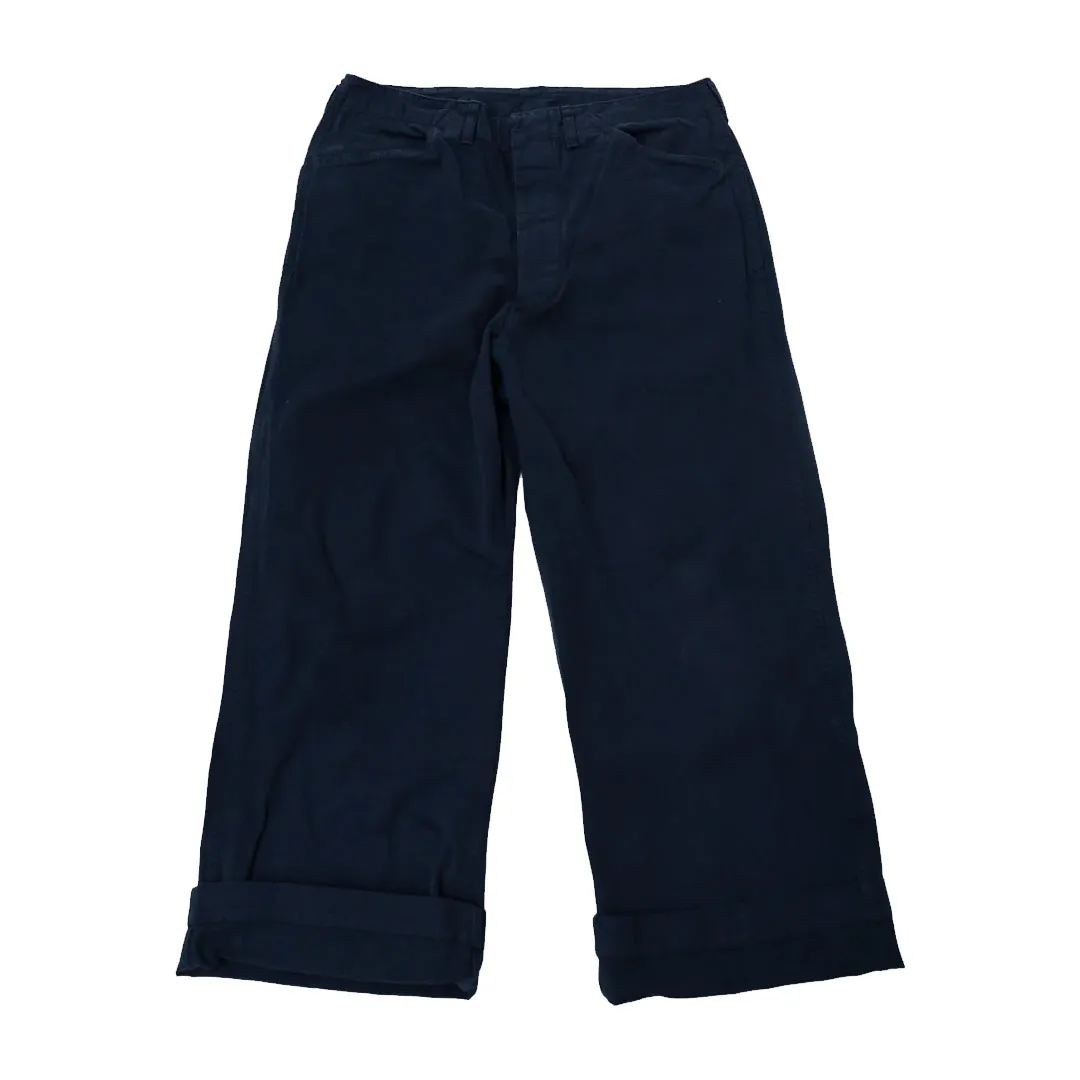USMC-Herringbone-Wide-Fit-Utility-Trousers-Black-Front OrSlow 01-5210-61K USMC Herringbone Wide Fit Utility Trousers – Black