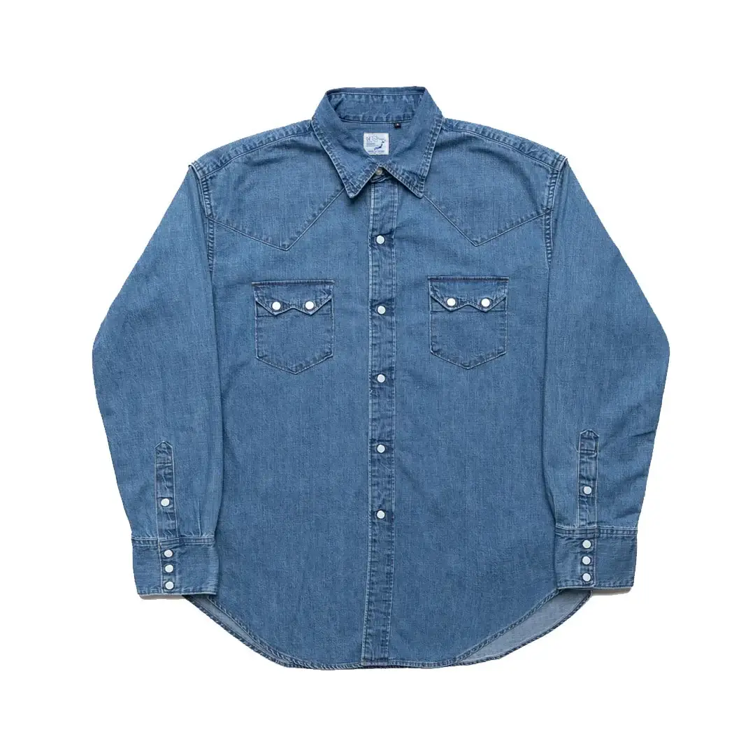 orSlow-Denim-Western-Shirt-Front orSlow Denim Western Shirt