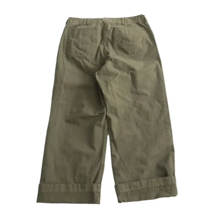 orSlow 01-5210-77K – USMC Herringbone Wide Fit Utility Trousers – Dark Olive