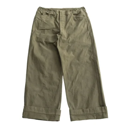 orSlow 01-5210-77K – USMC Herringbone Wide Fit Utility Trousers – Dark Olive